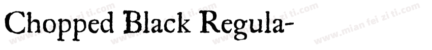 Chopped Black Regula字体转换